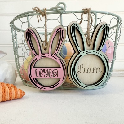 Personalized Easter Basket Tag, Easter Basket Tag, Easter Kids Decor