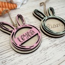  Personalized Easter Basket Tag, Easter Basket Tag, Easter Kids Decor