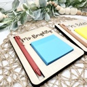  Sticky Note Holder, Post Note Holder for Teacher Appreciation Gift, Notes holder, Teacher Gift for Desk, Personalized Teacher Gift