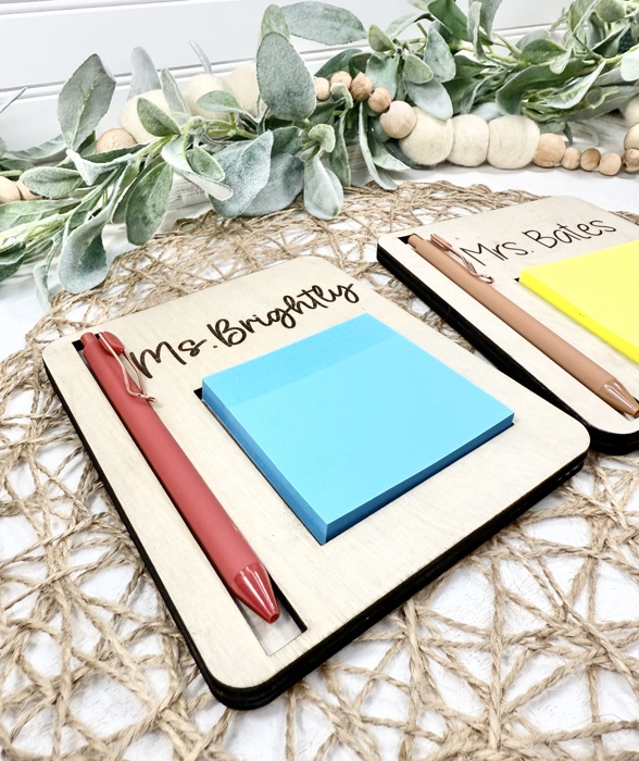 Sticky Note Holder, Post Note Holder for Teacher Appreciation Gift, Notes holder, Teacher Gift for Desk, Personalized Teacher Gift