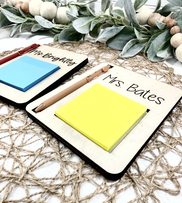 Sticky Note Holder, Post Note Holder for Teacher Appreciation Gift, Notes holder, Teacher Gift for Desk, Personalized Teacher Gift