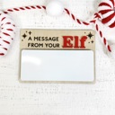 Red "ELF" Elf Message Dry Erase Board