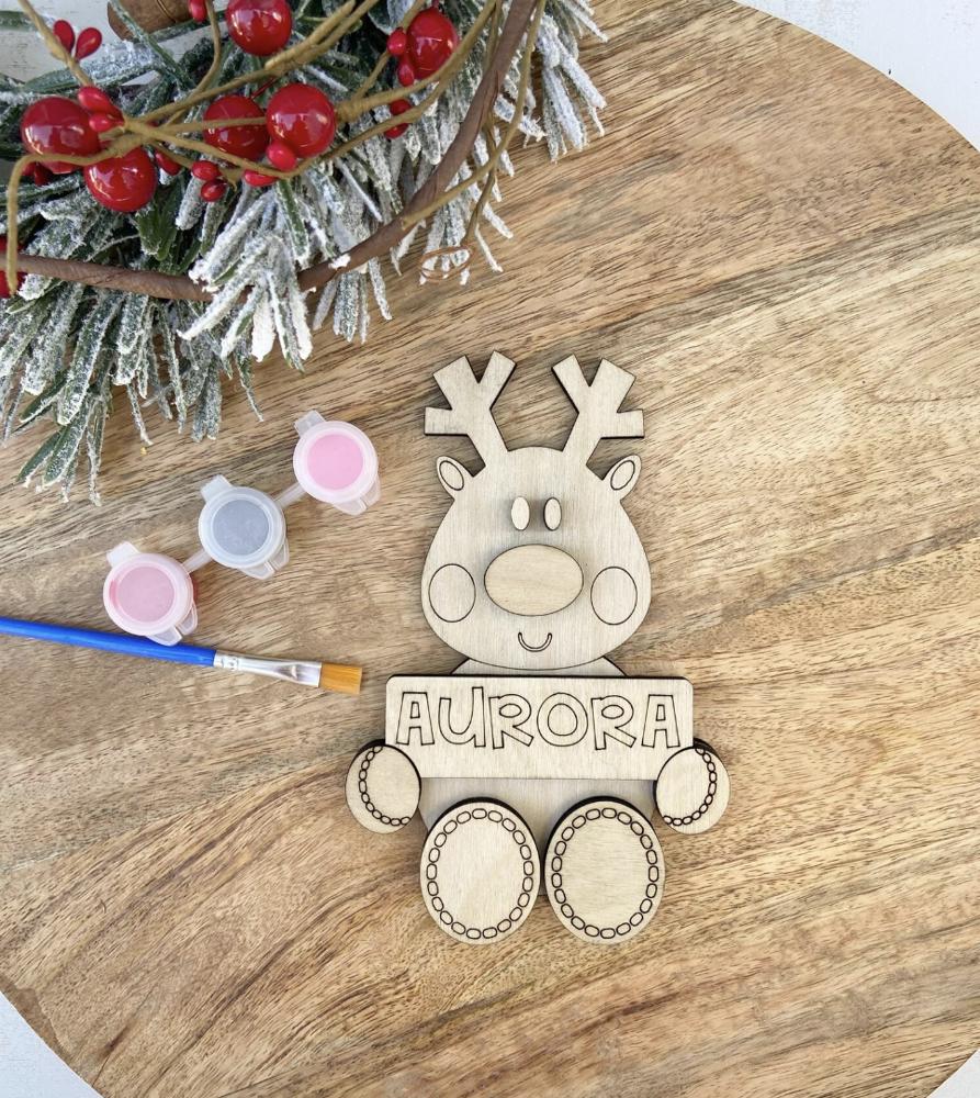 Personalized Reindeer DIY Paint Kit