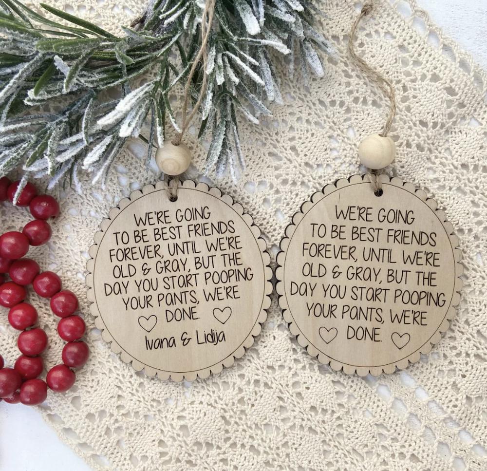 Best Friend Christmas Ornament, Friendship Ornament