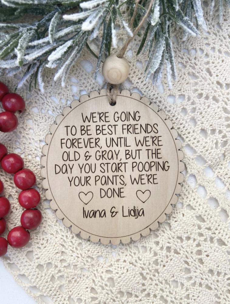 Best Friend Christmas Ornament, Friendship Ornament