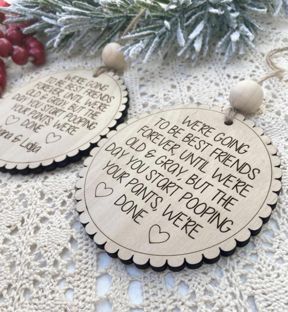 Best Friend Christmas Ornament, Friendship Ornament