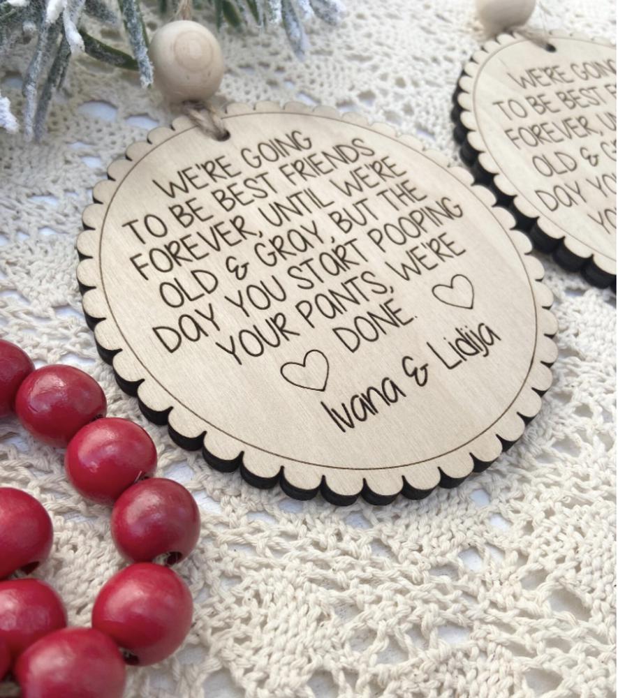 Best Friend Christmas Ornament, Friendship Ornament