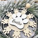  Personalized Dog Name Ornament, Pet Christmas Tree Ornament