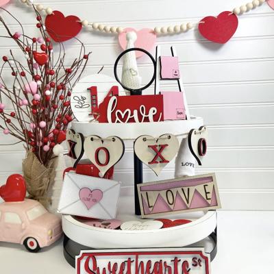 Valentines Tiered Tray Decor