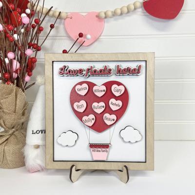 Personalized Valentines Family Name Signs, Valentines Day Decor