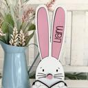  Personalized Easter Bunny, Bunny Shelf Sitter, Holiday Decor, Easter/Spring Decorations, Wooden Bunny, Personalized Easter Bunny Family