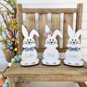  Personalized Easter Bunny, Bunny Shelf Sitter,  Easter Decorations, Wooden Bunny, Personalized Easter Bunny Family