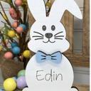  Personalized Easter Bunny, Bunny Shelf Sitter,  Easter Decorations, Wooden Bunny, Personalized Easter Bunny Family