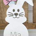  Personalized Easter Bunny, Bunny Shelf Sitter,  Easter Decorations, Wooden Bunny, Personalized Easter Bunny Family