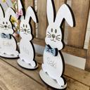  Personalized Easter Bunny, Bunny Shelf Sitter,  Easter Decorations, Wooden Bunny, Personalized Easter Bunny Family