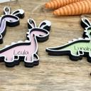  Personalized Easter Dinosaur bunny basket tag, Easter Basket Tag, Dinosaur bunny Tag, Easter, Dino Easter Tag