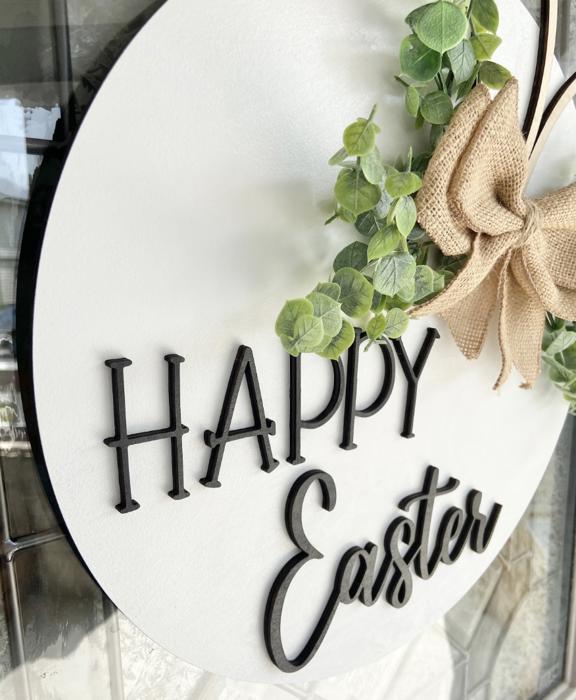 Happy Easter Door Hanger, Spring Home Decor, Easter Door Hanger, Spring Porch Decor