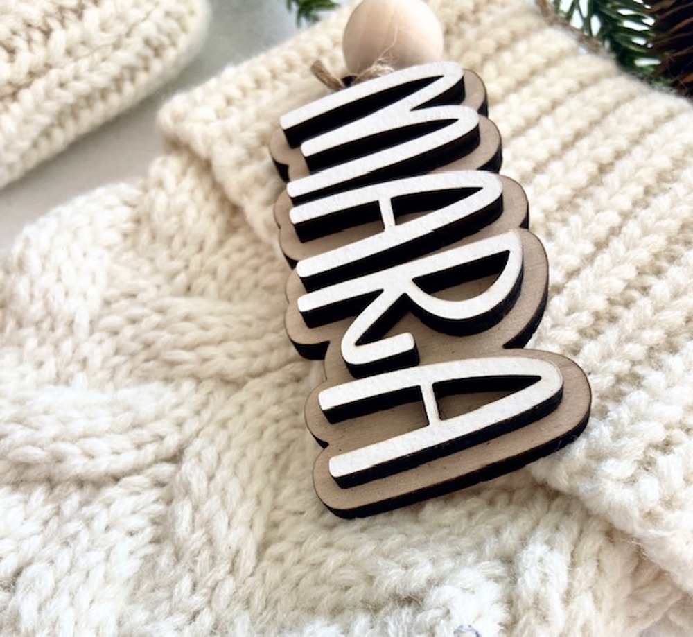 Personalized Stocking Tags, Christmas Tags, Wooden Name Tag