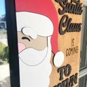  Santa Clause is Coming to Town Door Sign