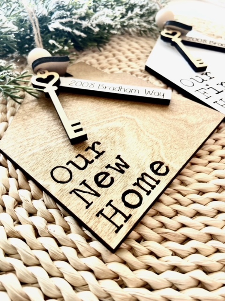 Personalized New Home Ornament, Our First Home Ornament, Housewarming Gift, New House Gift, Gift From Realtor