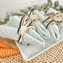  Wooden Easter Bunny Napkin Rings: Spring Table Decor, Place Settings & Festive Holiday Home Accents