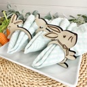  Wooden Easter Bunny Napkin Rings: Spring Table Decor, Place Settings & Festive Holiday Home Accents