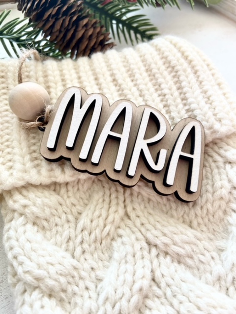 Personalized Stocking Tags, Christmas Tags, Wooden Name Tag