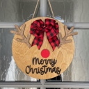  Reindeer Door Sign, Christmas Door Sign