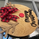  Reindeer Door Sign, Christmas Door Sign