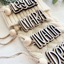  Personalized Stocking Tags, Christmas Tags, Wooden Name Tag