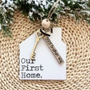  Personalized New Home Ornament, Our First Home Ornament, Housewarming Gift, New House Gift, Gift From Realtor