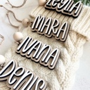  Personalized Stocking Tags, Christmas Tags, Wooden Name Tag