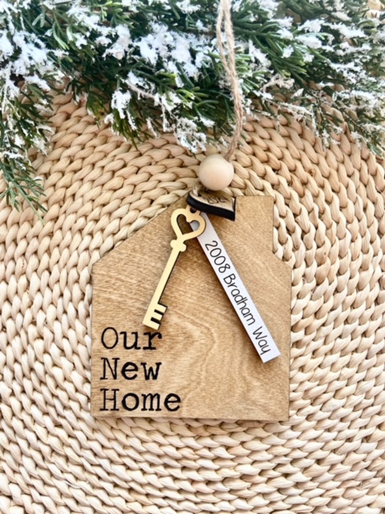 Personalized New Home Ornament, Our First Home Ornament, Housewarming Gift, New House Gift, Gift From Realtor