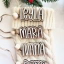  Personalized Stocking Tags, Christmas Tags, Wooden Name Tag