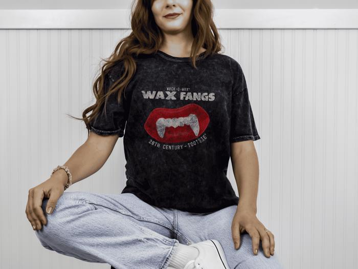 Wack-O-Wax® FANGS Black Mineral Wash Tee | Officially Licensed