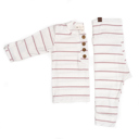 6-9M Striped Rose Top + Bottom Set