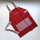 Red Gingham Personalized Kids Apron - Dress Up Favorites