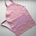 Light Pink Gingham Personalized Kids Apron Girls