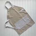 Tan Gingham Personalized Kids Apron - Dress Up Favorites