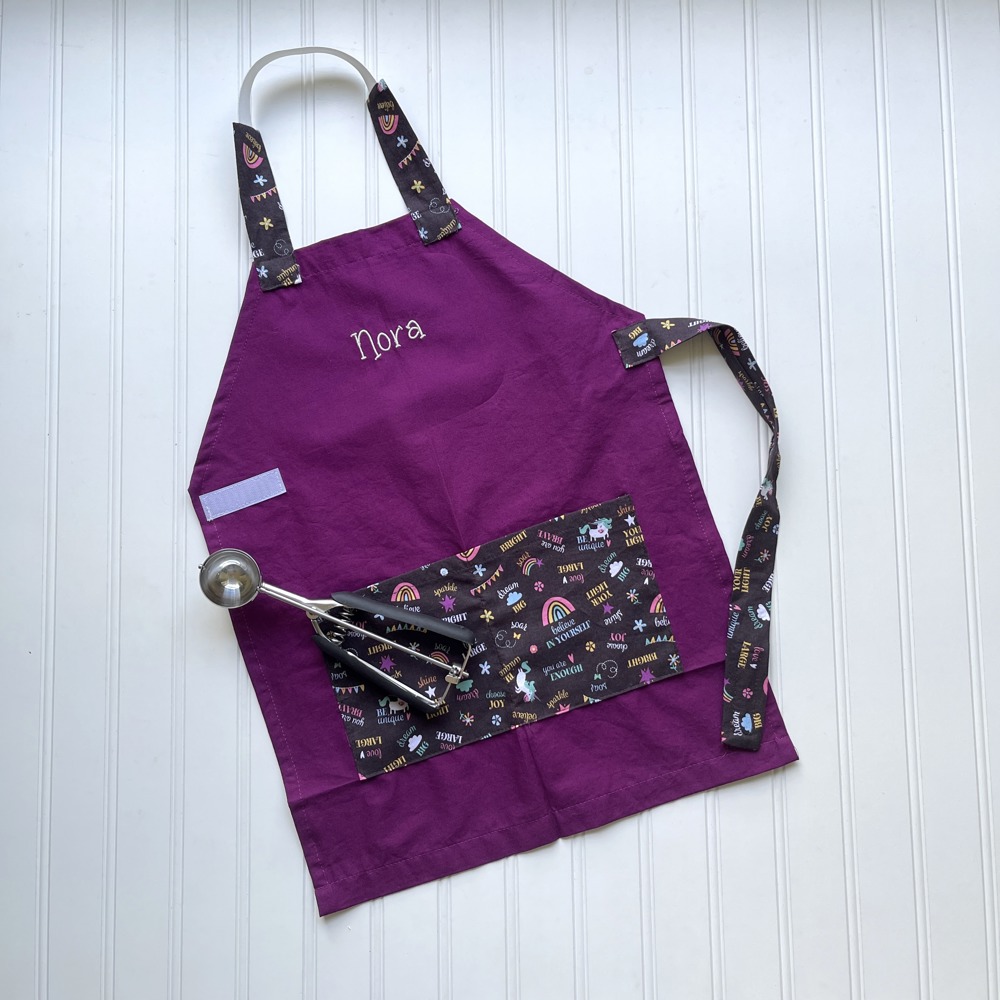 Kids Personalized Aprons - Baking Holiday Memories - Preschool though Big Kid sizes