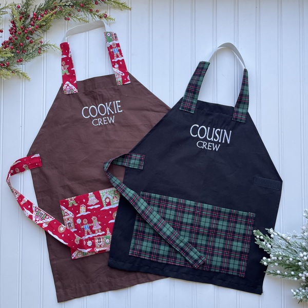 Holiday Baking Crew Kids Aprons - Cookie Exchange, Cousin Christmas