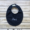 Navy Blue Personalized Boutique Baby Bib