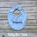 Light Blue Personalized Boutique Baby Bib