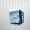 Blue, Teal & Grey 3-piece Burp Cloth Bundle - Set of 3 or 5 Handmade Burp Cloths