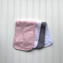 Pink & Black 3-piece Burp Cloth Bundle - Set of 3 or 5 Handmade Burp Cloths