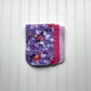 Pink & Purple 3-piece Burp Cloth Bundle - Set of 3 or 5 Handmade Burp Cloths