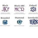  Monogrammed Luggage Handle Wraps - Handmade in USA