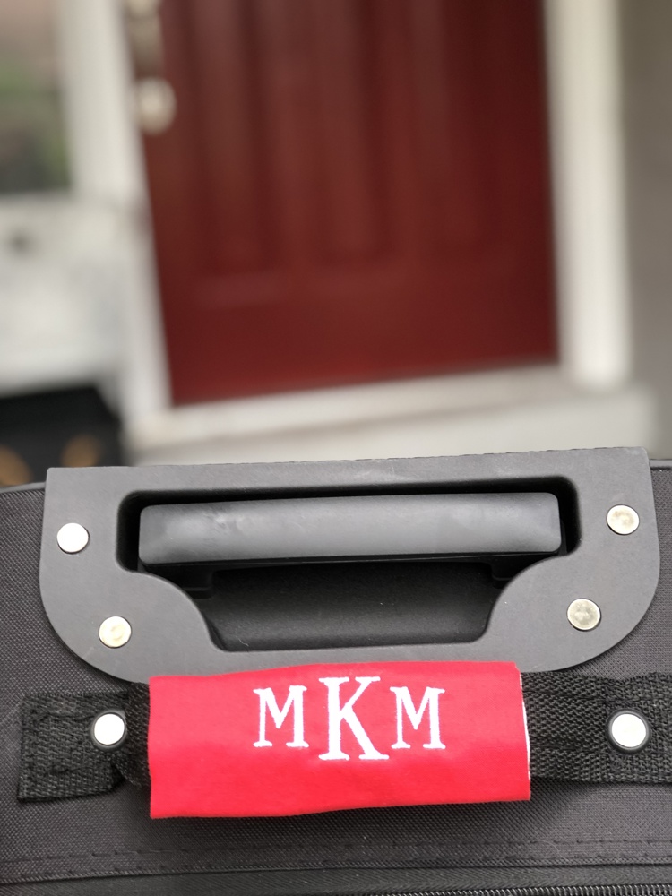 Monogrammed Luggage Handle Wraps - Handmade in USA