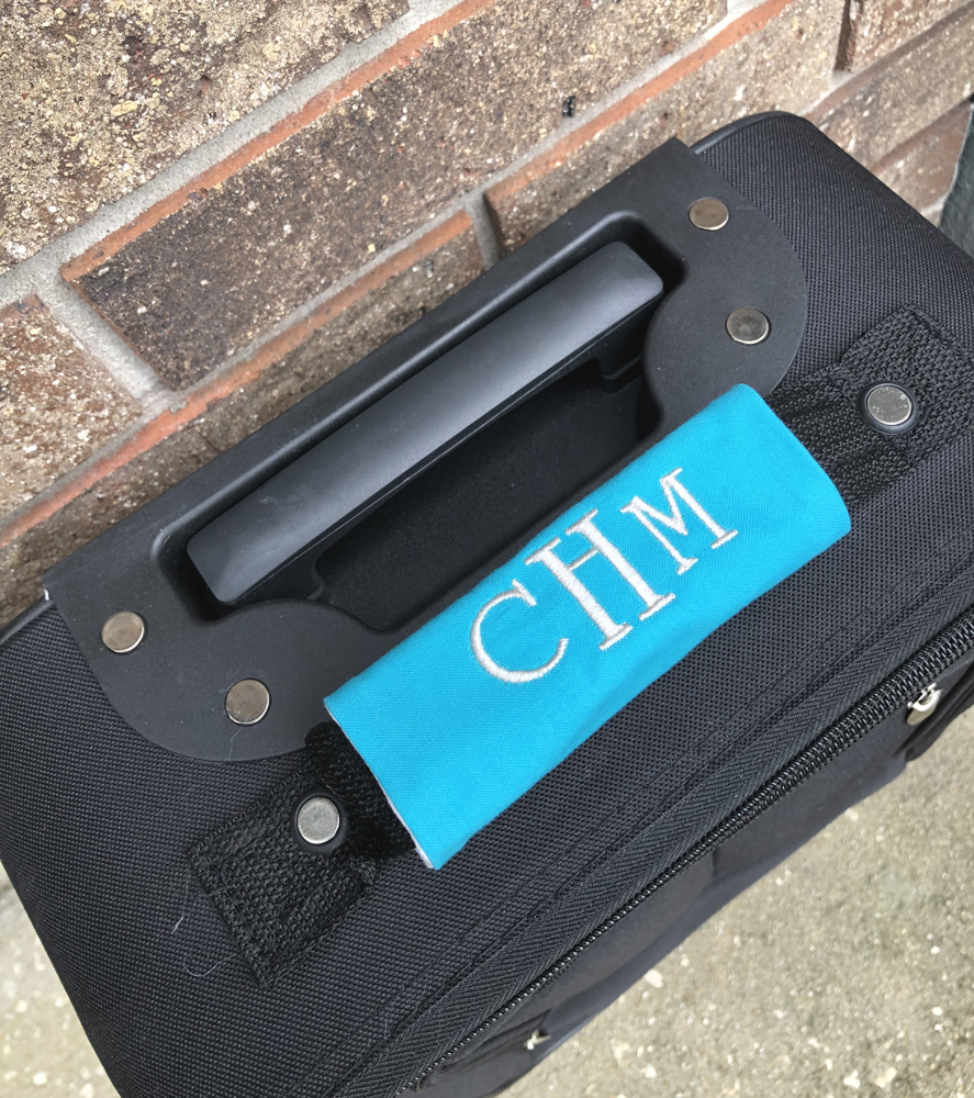 Monogrammed Luggage Handle Wraps - Handmade in USA