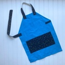 Blue Confetti Personalized Kids Apron Girls